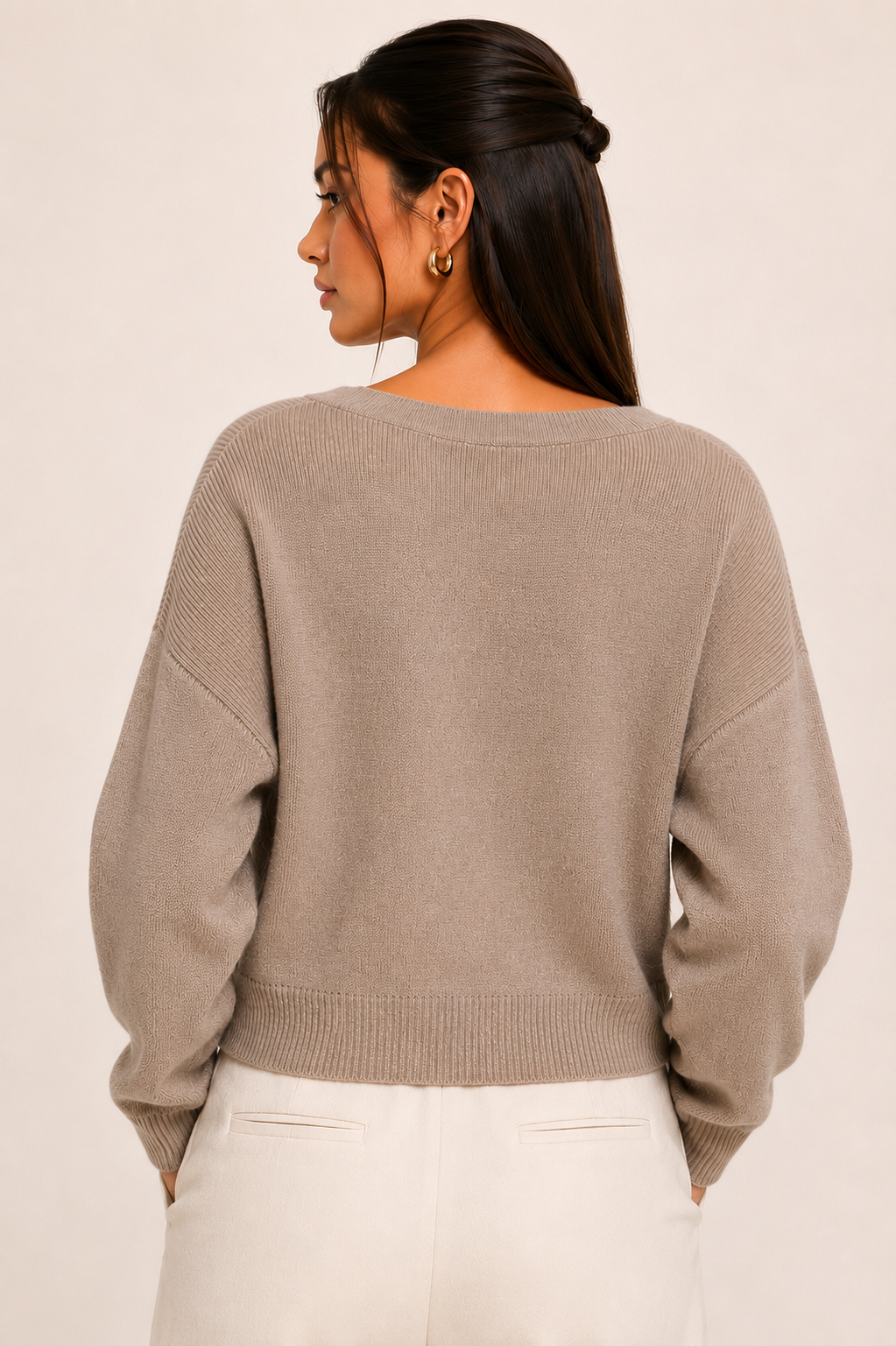 FRONT CARDIGAN WITH TRIM