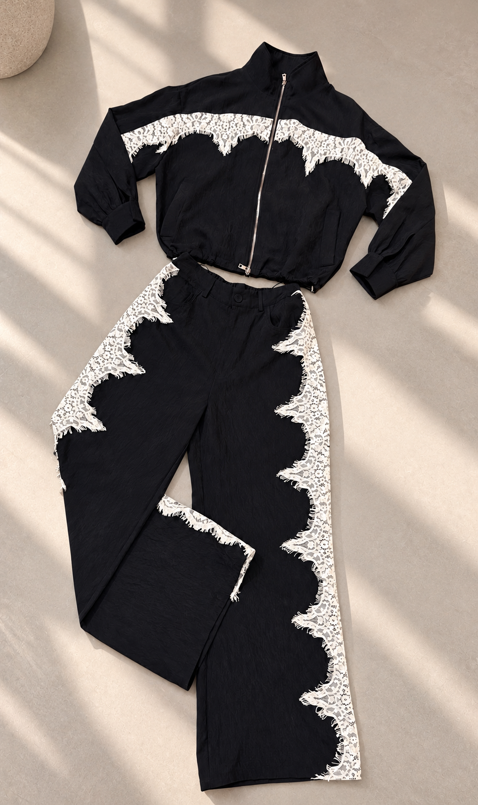 Midnight Lace Two-Piece Set