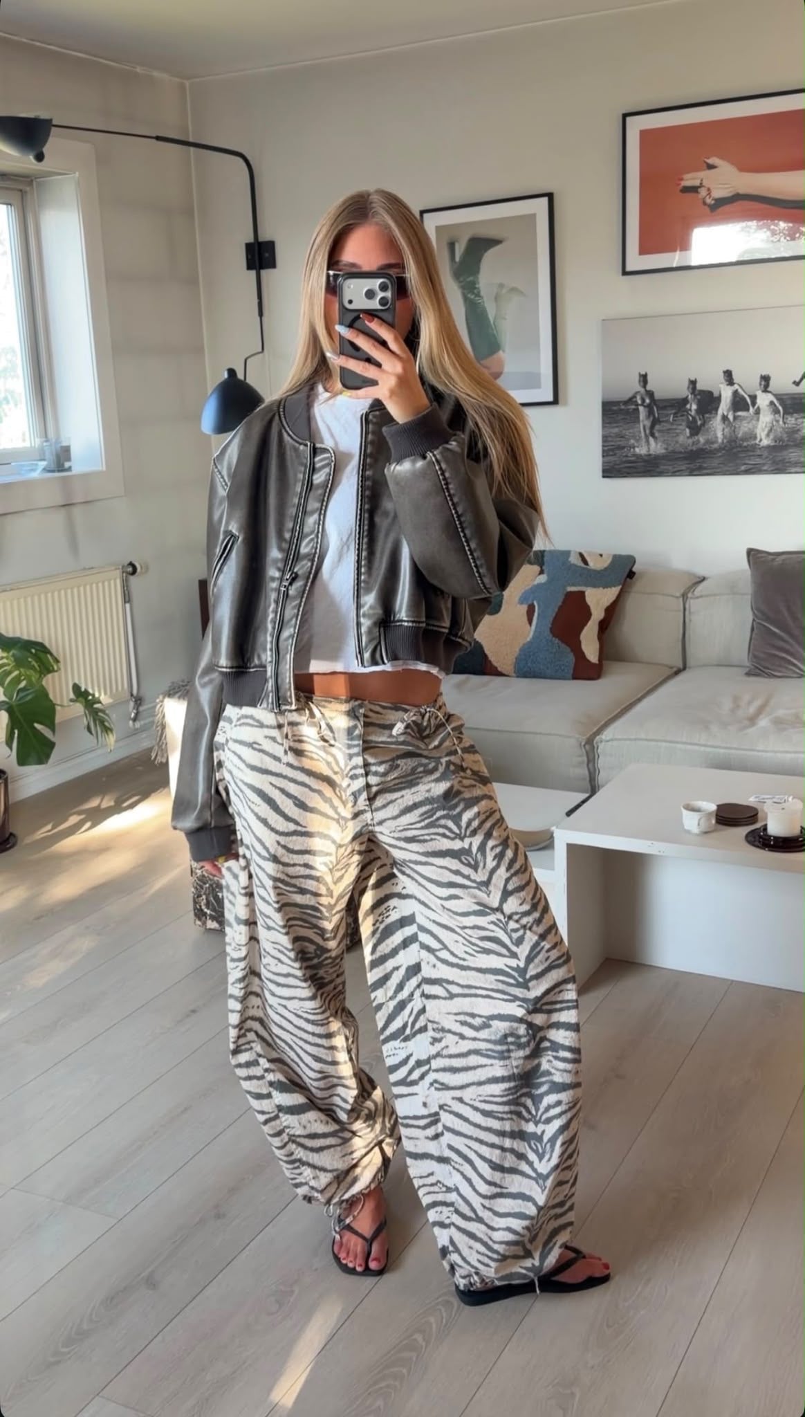 Wild Zebra Wide-Leg Pants
