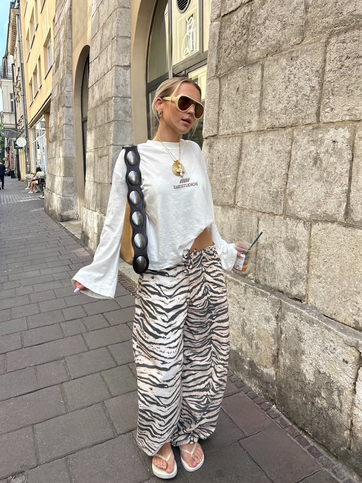 Wild Zebra Wide-Leg Pants