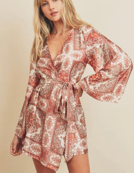 Paisley Scarf Wrap Dress